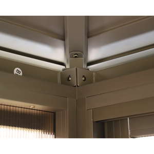 Serre autoportante moderne 10x10 à toit incliné 4 saisons avec portes coulissantes, structure en aluminium et <span class=keywords><strong>abri</strong></span> anti-pluie - Product Image 4