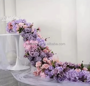 Phong Cách Hiện Đại Màu Hồng Và Màu Tím Lụa Nhân Tạo Hoa Cưới Bảng Á Hậu Hàng Hoa Màu Hồng Cho Trang Trí Đám Cưới - Product Image 1