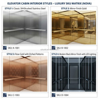For Villa Home Elevator MRL Gearless Passenger Lift Compact Stainless Steel with 1-Year Warranty Manufacturer