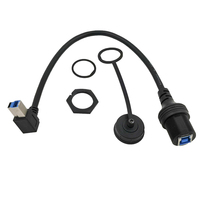 Câble d'extension USB Type B mâle femelle étanche 3.0 Version verrouillage fileté montage sur panneau 3A tresse de charge rapide câble d'imprimante en PVC