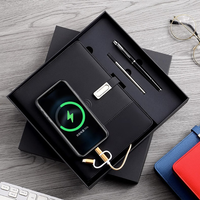 Carnet multifonction en cuir rigide avec batterie externe, clé USB et chargement sans fil, 100 feuilles, édition personnalisée pour entreprises, cadeau