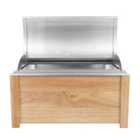 Ensemble de réchauds Ownfit avec cadre en bois pour la restauration, pour votre cuisine, chauffe-plats, équipement de cuisine commerciale, restaurant