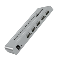 Conmutador KVM USB 4x1 HDTV con Salida HDMI de 4 Puertos y Entrada HDMI, Audio y Video 4K*2K a 30Hz, Certificado ROHS