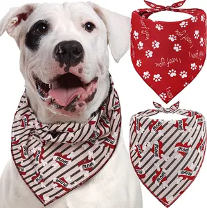 <span class=keywords><strong>Super</strong></span> Cute Pet Bandana Patrón encantador Imprimir logo Digital <span class=keywords><strong>Doble</strong></span> <span class=keywords><strong>cara</strong></span> Regalo Tamaños ajustables Perro Gato Bandana - Product Image 1