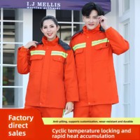 Overol de Trabajo Impermeable y Cálido para Invierno, Desmontable, para Jardinería y Saneamiento, Acolchado de Algodón, Traje de Protección Laboral Personalizado