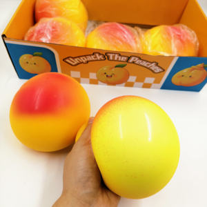 Jouet Squishy Pêche Jaune Géante à Rebond Lent, Créatif, Doux, Anti-Stress, Décompression, Cadeau pour Tous les Âges - Product Image 2