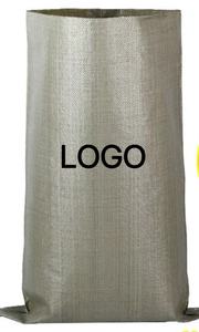 物流輸送、洪水制御砂、土壌、建設廃棄物の使用のためのカスタマイズされたグレーグリーンPP織りバッグ; - Product Image 2