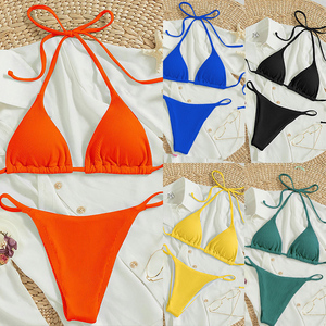 A7187 - Nouveauté <span class=keywords><strong>Maillot</strong></span> <span class=keywords><strong>de</strong></span> <span class=keywords><strong>Bain</strong></span> Triangle Taille Haute Sexy pour Femme - Collection Été 2026 - Product Image 3