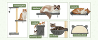 Étagère et hamac à gratter pour chat en bois et sisal écologiques, à fixer au mur, avec emballage en carton – Vente en gros