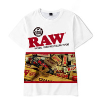 T-shirt décontracté streetwear pour homme, grande taille, en coton et polyester, imprimé par sublimation 3D personnalisé, motif Cookie Backwoods RAW, faible MOQ