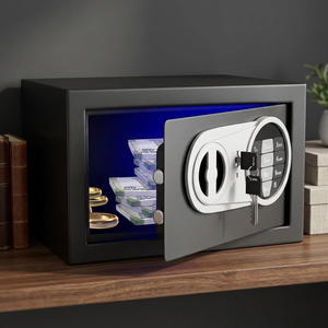 Portable Metal Safe <b>Box</b> Digital Keypad <b>Fireproof</b> Deposit Chest for Home Hotel Office - Product Image 3