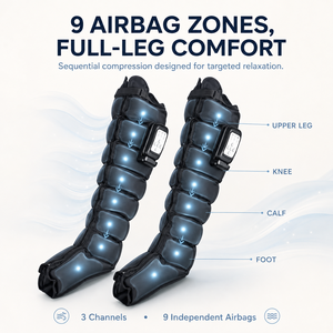 Massaggiatore per Gambe a Compressione d'Aria Indossabile, Macchina per Massaggi Ricaricabile USB per Cosce, Ginocchia, Polpacci e Piedi - Product Image 2