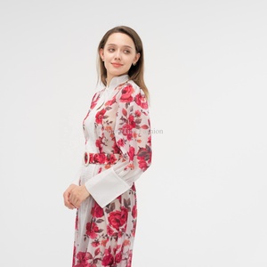 Vestidos Elegantes OEM con Cintura Media, Estampado y Corte Holgado para Mujer - Product Image 5