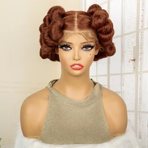 Nouvelle Arrivée : Perruque Courte Synthétique en Fibre Haute Température pour Femme, Tresses <span class=keywords><strong>au</strong></span> <span class=keywords><strong>Crochet</strong></span> Durables, <span class=keywords><strong>Coiffure</strong></span> Courte - Product Image 1