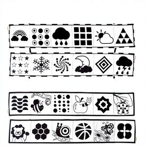 <span class=keywords><strong>Libro</strong></span> Sensorial de Tela Suave para Bebés, Niños Pequeños y Niños, en Blanco y Negro de Alto Contraste, para Masticar, Silencioso y Educativo, para Preescolar - Product Image 4