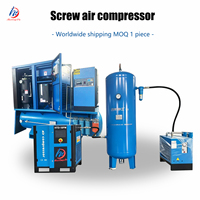 Compresseur d'air à vis monophasé 220V 7,5 kW, économe en énergie et design compact, adapté aux ateliers, au bricolage et aux petites entreprises