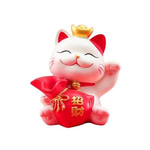 Nuovi arrivi " Attrai Ricchezza e Buona Fortuna "   Tendenza nazionale: portaoggetti a forma di gatto portafortuna, grande composizione floreale, decorazioni per la casa - Product Image 5