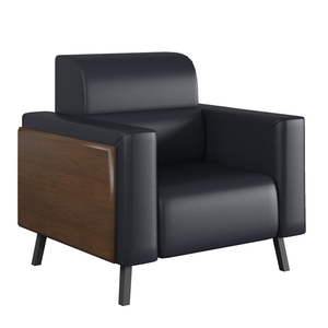 Moderno Conjunto de Sofás Modulares Extensibles para Oficina, Sofá Seccional de <span class=keywords><strong>3</strong></span> <span class=keywords><strong>Plazas</strong></span> en Cuero Sintético Negro Suave para Sala de Espera, Sala de Conferencias o Sala de Estar - Product Image 5