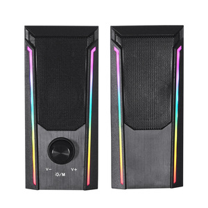 ลำโพงคอมพิวเตอร์ 2.0 แชนแนล ไฟ RGB LED สำหรับเล่นเกมส์ ใช้กับคอมพิวเตอร์ตั้งโต๊ะและแล็ปท็อป เชื่อมต่อผ่าน USB เสียงสเตอริโอ - Product Image 4