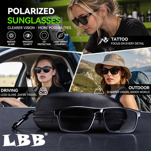 แว่นกันแดด CPL ป้องกันแสงสะท้อน ปกป้องดวงตา LBB Tattoo Vision แว่นโพลาไรซ์สำหรับงานสักแบบไม่สะท้อนแสง - Product Image 1