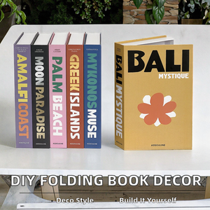 Populares libros de simulación de plegado de papel, accesorios de modelo de ensamblaje DIY, serie de viajes, decoración creativa para mesa de centro y estudio, estilo Art <span class=keywords><strong>Deco</strong></span> - Product Image 2