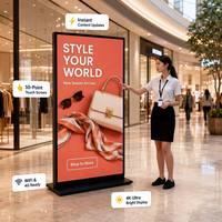 Kiosco Interactivo con Pantalla Táctil, Señalización Digital para Centros Comerciales, Soporte de Piso, Pantalla LCD Publicitaria, Pantalla Promocional Inteligente UHD 4K