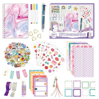 Ensemble de cahiers pour enfants autocollants filles adolescents cadeau d'anniversaire journal scrapbook manuel bricolage journal ensemble cadeau pour les écoliers