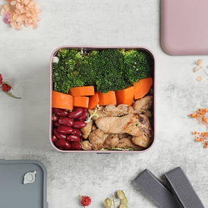 Boîte à lunch double couche avec compartiments indépendants, anti-fuite, conteneur alimentaire portable - Product Image 4