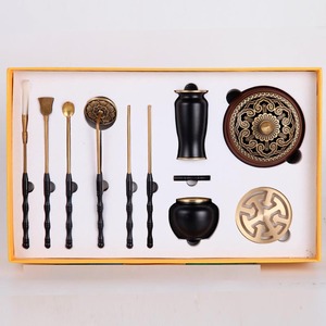 Pure <b>copper</b> incense set, incense seal making tools, sandalwood and agarwood <b>powder</b>, incense burner, premium cone incense, - Product Image 4
