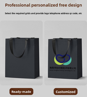 Sacs cadeaux personnalisés HONPAK, sacs noirs personnalisés avec logo, emballage de vêtements de luxe, sacs de shopping ou sacs d'affaires avec impression de logo