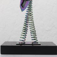 Sculpture de Musicien en Métal avec Base en Marbre, Figurine Abstraite de Violoniste, Décoration Moderne pour Table, Décoration d'Intérieur, Statue d'Hôtel