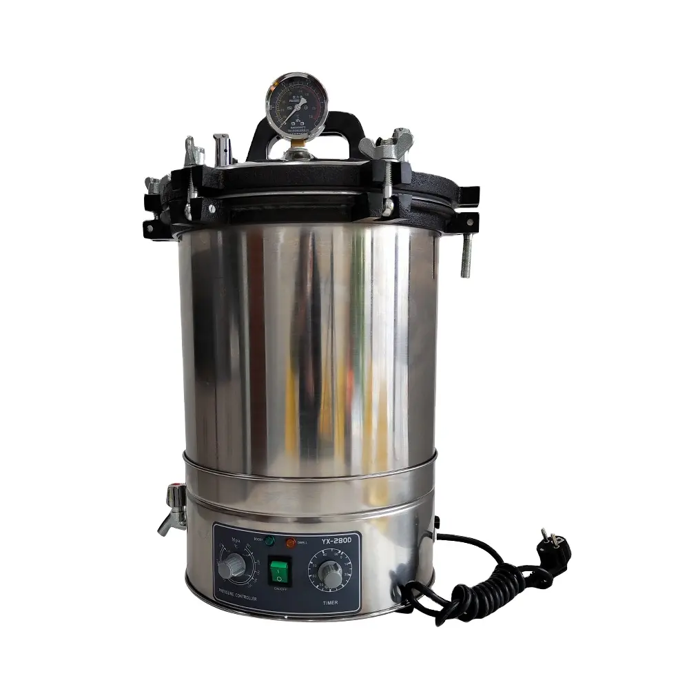 Équipement de stérilisation de laboratoire 18L 24L 30L Petite machine autoclave portable à vapeur à pression verticale