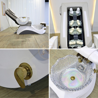 Chaise de manucure et pédicure professionnelle, chaise de pédicure spa, massage des pieds, drainage automatique pour salon de manucure de luxe
