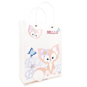Transparent Moisture Tote Gift Bag Clothing Cosmetics Custom Plastic Shopping Bag With Handle