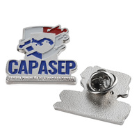 Prix usine épinglette personnalisée petites épingles en alliage de zinc en métal Logo Cap Asep argent plaqué émail épingles à chapeau personnalisées