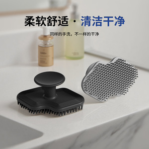 Brosse nettoyante pour le visage en silicone avec poils doux, nettoyage en profondeur, démaquillant portable pour le visage et les lèvres, noir, gris, rose, bleu - Product Image 4