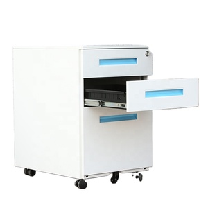 Modern KD Structure Steel Filing <b>Cabinet</b> with Key <b>Lock</b> Mobile Office Furniture for Home Office Commercial Use Blue White Design - Product Image 5