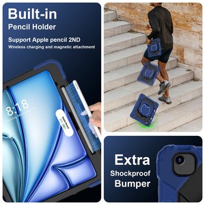 Los Más Vendidos a Prueba de Golpes 360 ° Funda Flexible para Tablet con Ranura para Lápiz para <span class=keywords><strong>iPad</strong></span> Air 13 2026 M4/Air 11 2026 M4/<span class=keywords><strong>iPad</strong></span> 2026 12.ª Generación - Product Image 4