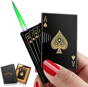 Yaratıcı rüzgar geçirmez poker çakmak yüksek dereceli taşınabilir erkek hediye poker çakmak sigara aksesuarları gaz çakmak