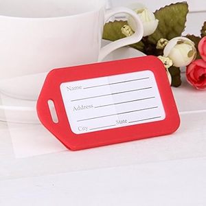 Identificateurs de bagages en plastique avec cordon, étiquettes de voyage imperméables multicolores, étiquettes de valise d'avion, cadeau promotionnel - Product Image 4