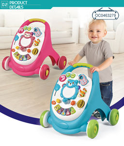 4 ruote di apprendimento del bambino del camminatore del bambino a piedi assistente con pianoforte sonaglio - Product Image 3