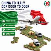 Service d'expédition et de logistique FBA, consolidation de livraisons, agent maritime, fret express vers l'Italie, porte à porte