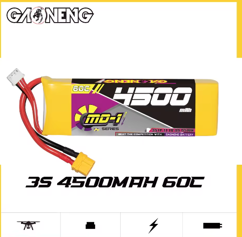 GAONENG GNB MD-1 Series 4500mAh 3S 11.1V 60C 120C XT60/T-PLUG Soft Pack Lithium-ion Batteries RC Car BoatElectric RC Devices