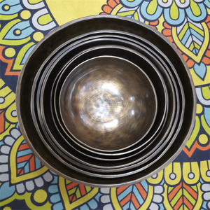 Nouvel arrivage bol spirituel pleine lune sept chakras brun naturel tibétain 7 chakras bols chantants ensemble pour la guérison Reiki - Product Image 3