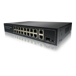 <span class=keywords><strong>Switch</strong></span> PoE <span class=keywords><strong>Ethernet</strong></span> a 16 porte 10/100Mbps con portata di 250m, alimentazione 48V, 2 porte <span class=keywords><strong>Gigabit</strong></span> RJ45 e 1 porta uplink SFP - Product Image 3