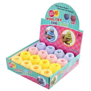 Nieuwigheid Grappige Speelgoed Knijp Chick Speelgoed Stress Verlichting Tpr Dier Vorm Pop Squeeze Chick Speelgoed Voor Kinderen