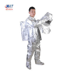 Алюминированная изоляция пожарный использует металлический брызгостойкий персональный защитный Пожарный костюм с термостойкостью - Product Image 4