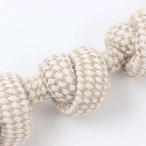 Juego de Juguetes para Perros de Cuerda de Cáñamo y Algodón Natural Ecológico Gris - Duradero, Interactivo, para Uso en Interiores, Mordedor Dental, Regalo de Cumpleaños - Product Image 3