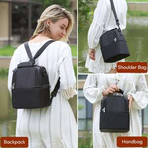 Sac isotherme avec 2 blocs réfrigérants, sac pour tire-lait avec compartiment isotherme, capacité de 6 biberons, sac de voyage double couche pour lait maternel, biberon pour bébé - Product Image 6
