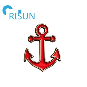 Spille Personalizzate in Smalto a Forma di Barca a Vela Nautica, Spilla da Bavero Personalizzata in Smalto <span class=keywords><strong>Oro</strong></span> Argento con Ancora Nautica per Spedizioni e Navigazione - Product Image 5